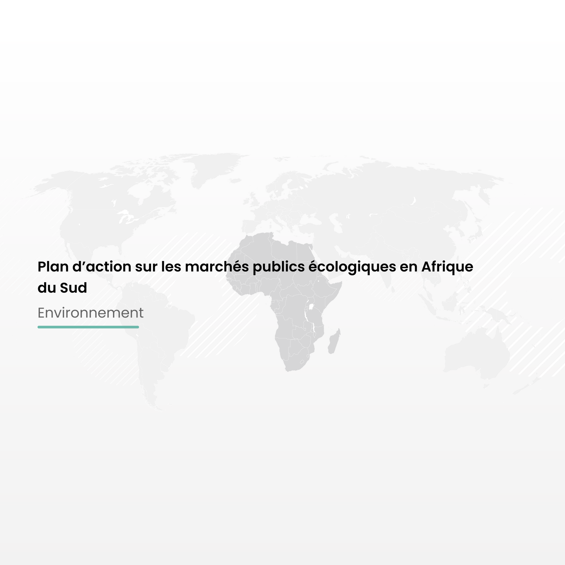 Plan d’action sur les marchés publics écologiques en Afrique du Sud