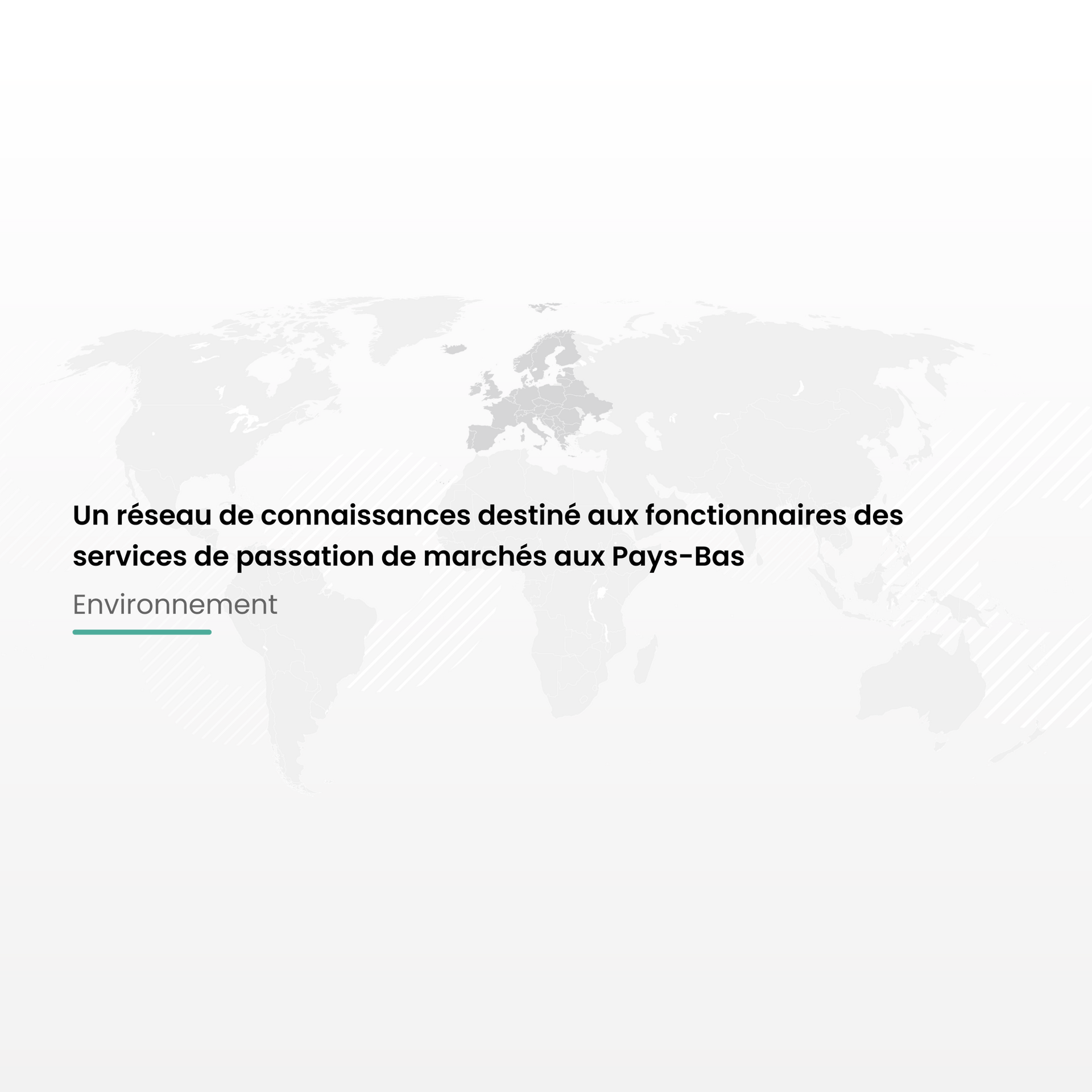 Un réseau de connaissances destiné aux fonctionnaires des services de passation de marchés aux Pays-Bas